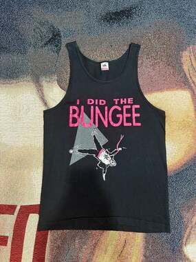 Vintage 90s No Fear Bungee Diving Team Graphic Tank Top